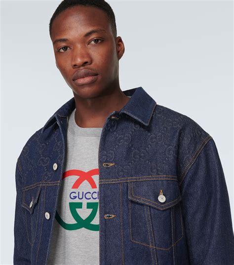 logan gucci jacket|Gucci gg denim jacket.